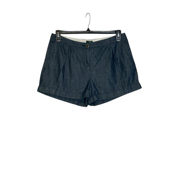 J.Crew blue chambray pleated shorts size 6 - Picture 6 of 10